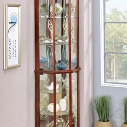 Brand New Medium Brown Corner Cabinet