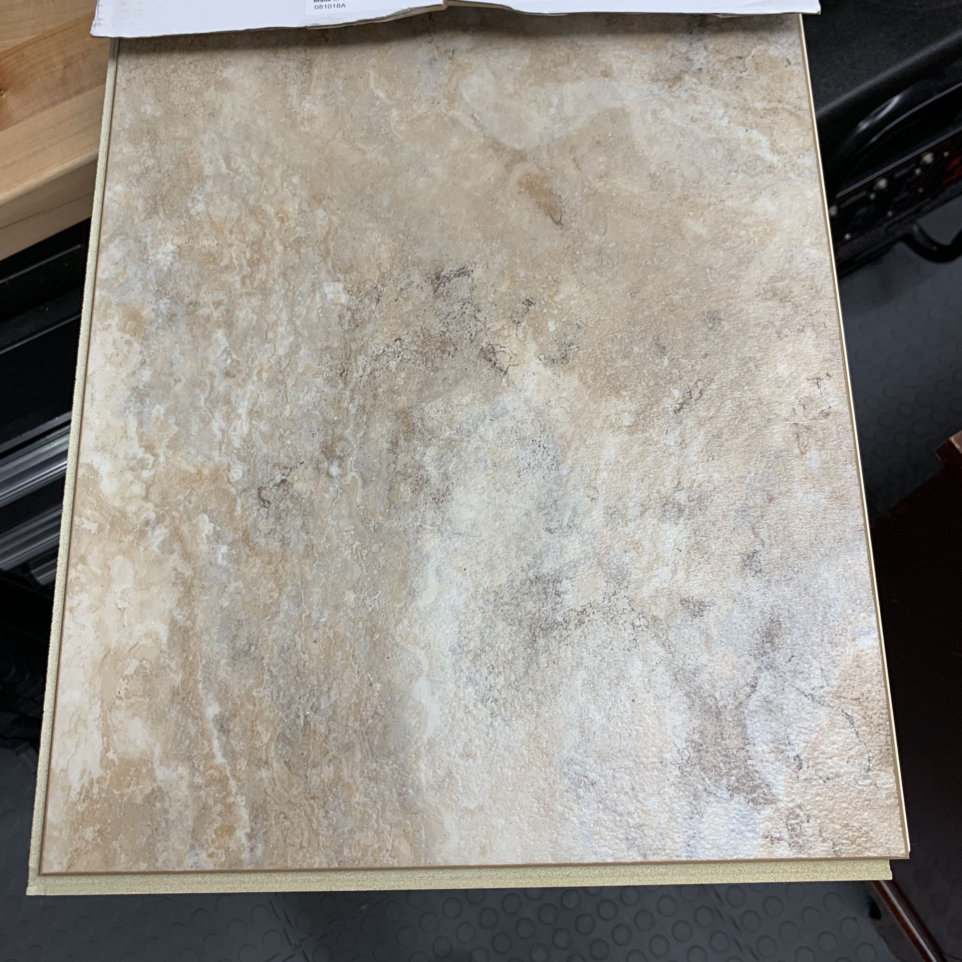 Tivoli Travertine Vinyl Floor Tile Luxury Stone Look 1-Box