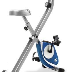 XTERRA Fitness FB150 Folding Exercise Bike, Silver, 31.5L x 18W x 45.3H in.