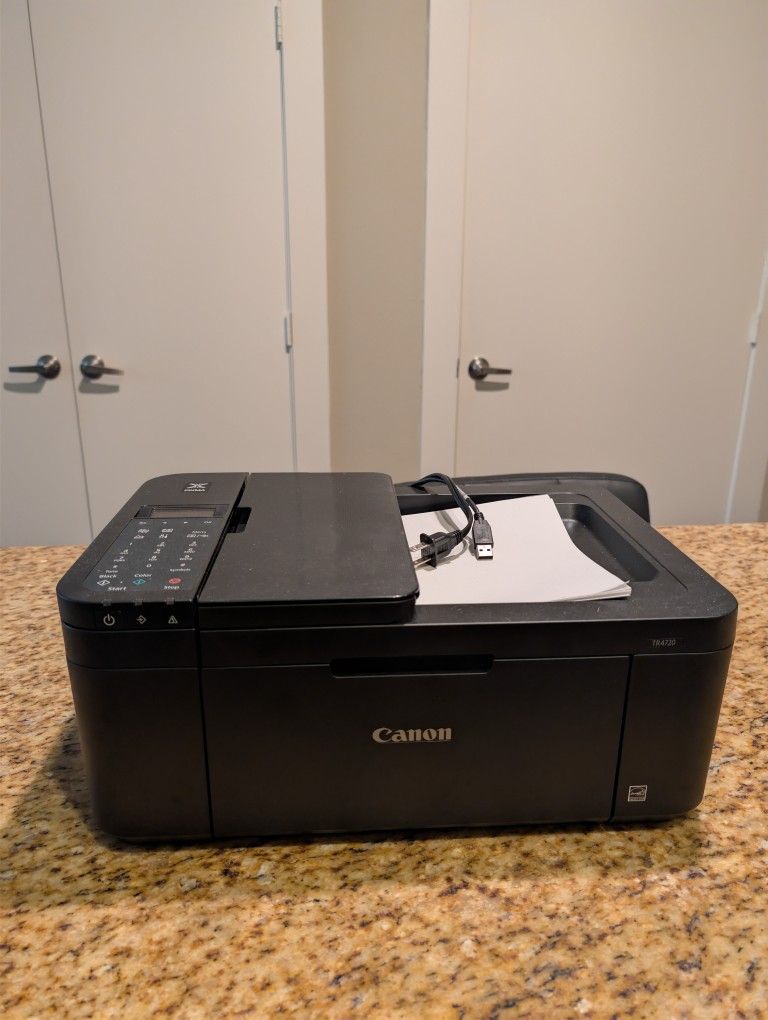 Canon PIXMA TR4720 All-in-One Wireless Printer, Home Use with Auto Document Feeder, Mobile Printing and Built-in Fax, Black