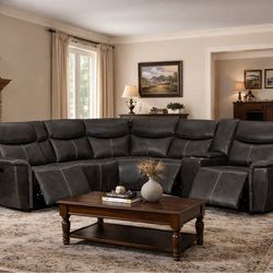 Power reclining sectional couch