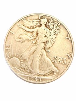 1944 Walking Liberty Half Dollar 90% Silver Vintage US Coin