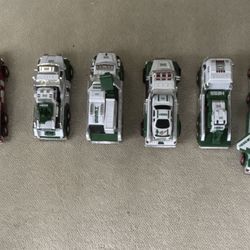 Hess truck collectibles ranging from years 2010-2024
