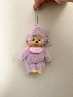 Monchhichi Colors Mascot Plush Keychain Pastel Purple