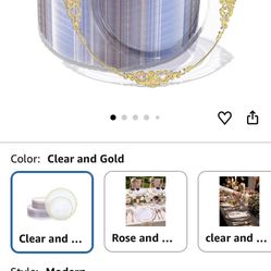 Clear With Gold Plates 