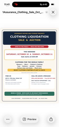 CLOTHING LIQUIDATION SALES