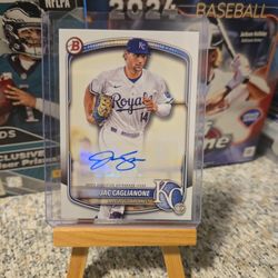 2025 Bowman Prospects Jac Caglianone Auto Royals #1 Prospect.