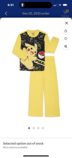 Pokémon Boys Pikachu Long Sleeve Top and Pants Pajama Set, 2-Piece, Sizes 14-16