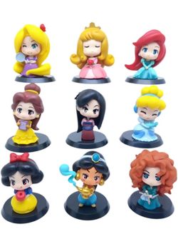 Disney Princess Mini Figure Set of 9