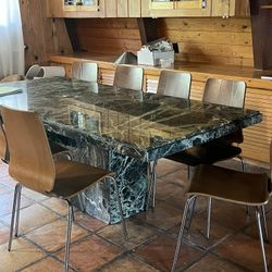 GREEN MARBLE TABLE