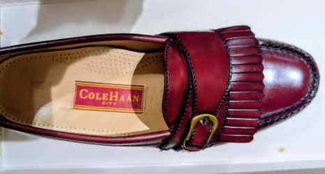 Cole Haan men's pitch buckle burgundy memory flex comfort system size 10d