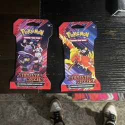 Pokemon Destined Rivals Booster Packs.