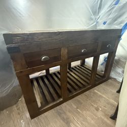 Rustic Solid Wood Console Table / Buffet /Island