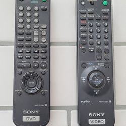 Sony Remotes 1 DVD 1 VCR