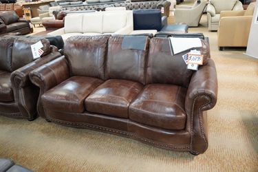 Leather Roll Arm Sofa — Rocky Mountain Leather