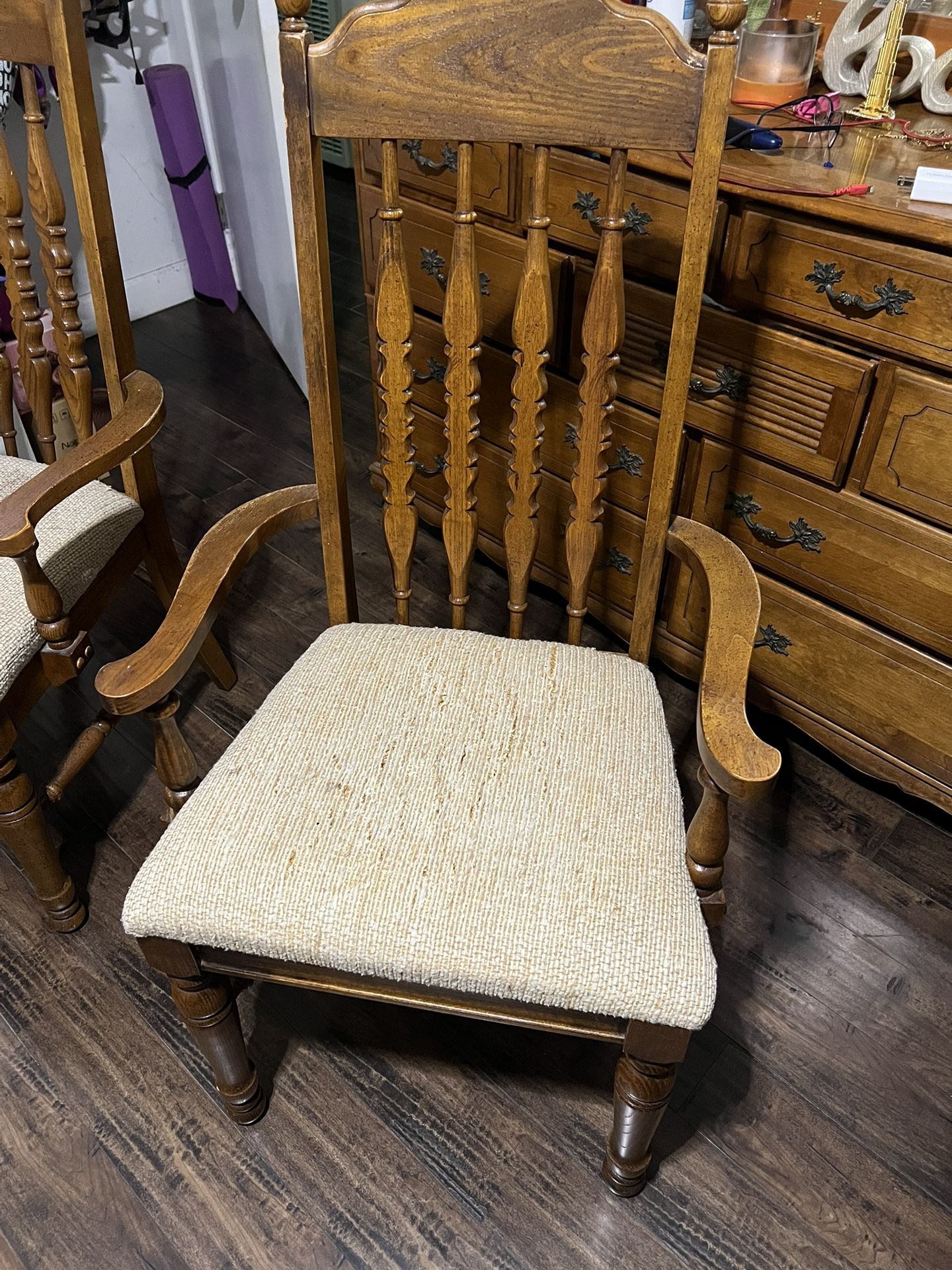 2 Antique Wood Chairs