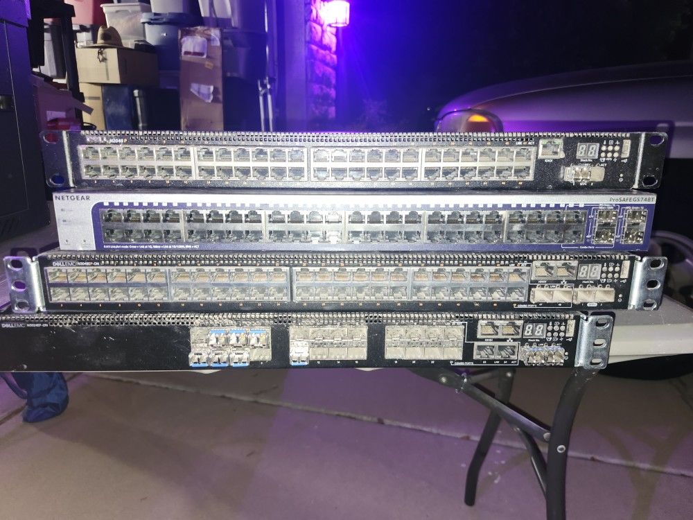 Dell 48 port poe switches, Dell fiber switch, detgear 48 port switch, Dell powered edge R710
