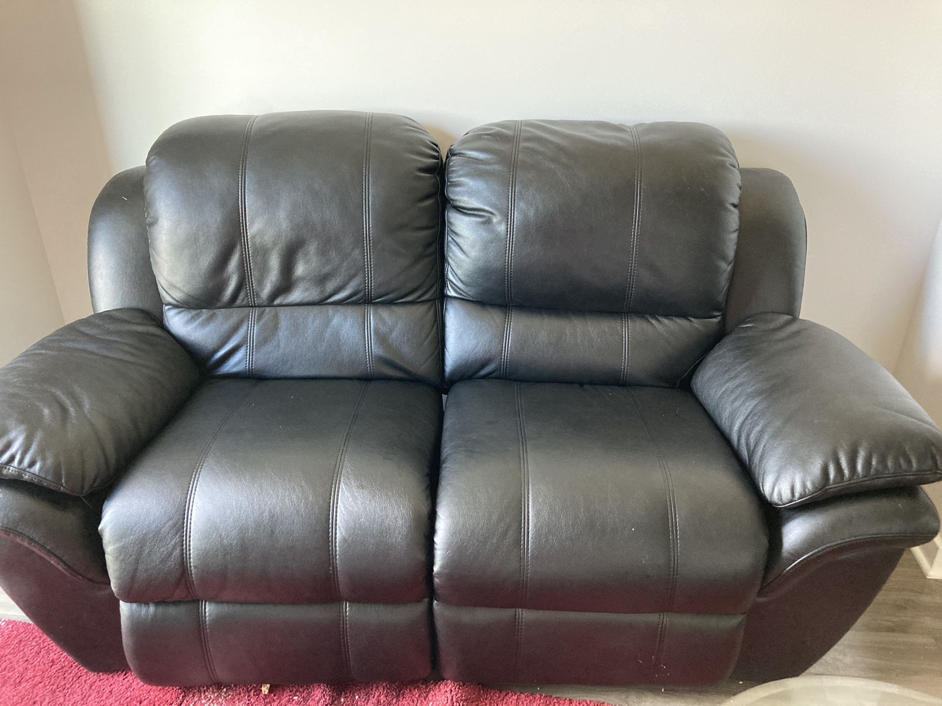 black leather couches (New)