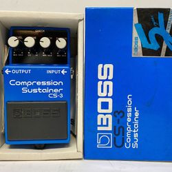 Boss Compression Sustainer CS-3 Electric Blue Guitar Effect Pedal