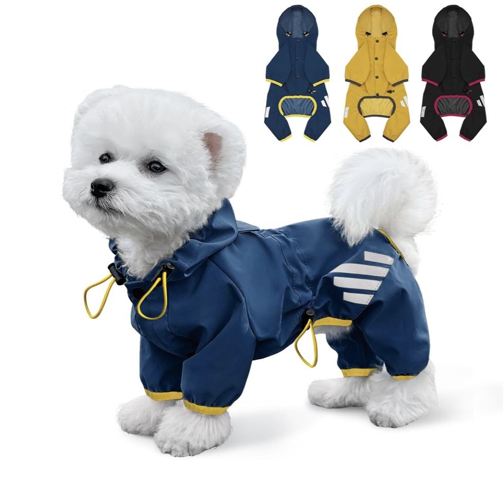 Waterproof Dog Rain Jacket With Hood