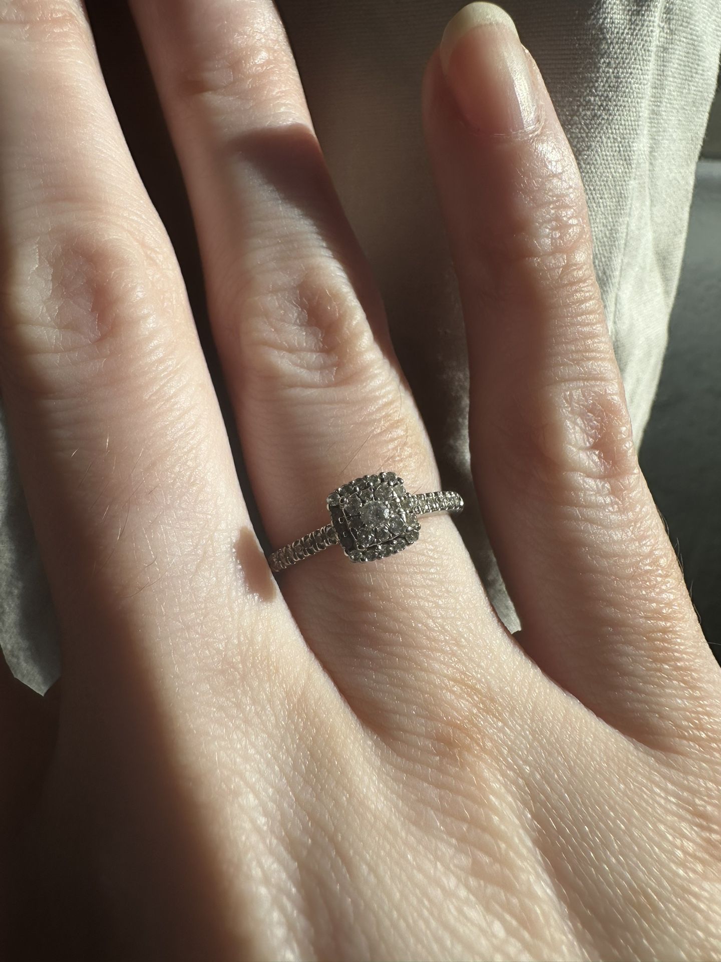 Engagement Ring Kay Jewelers 10k White Gold 1/4 Carat