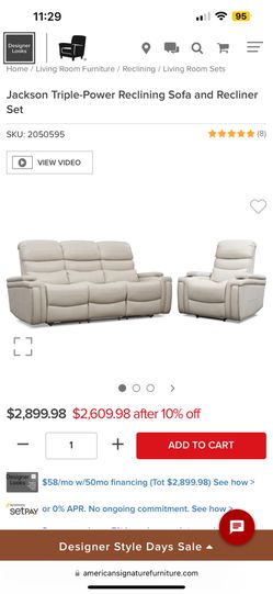 Reclining Sofa Plus Recliner