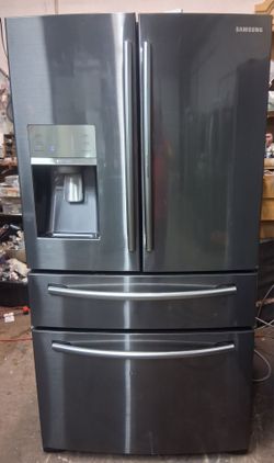 Samsung counter depth refrigerator with silver door