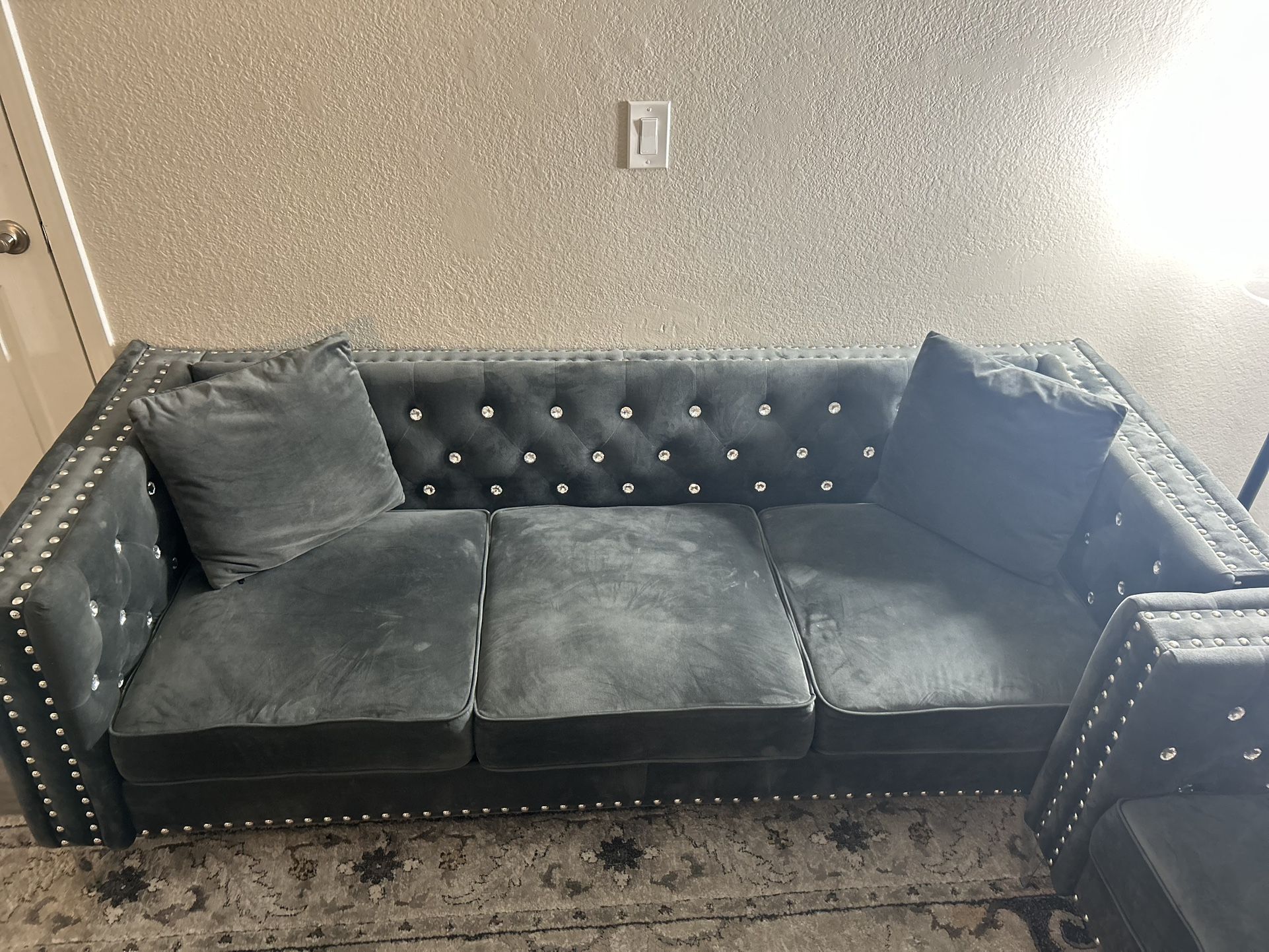 π Stylish Velvet Tufted Couch Set β 3-Seater & 2-Seater π