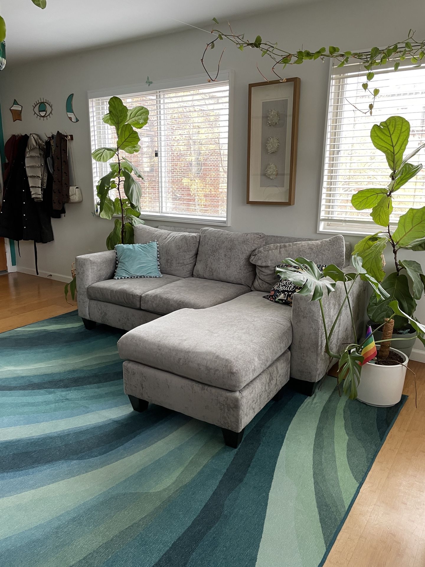 Ruggable Watercolor Waves Citrus Green Rug 8x10