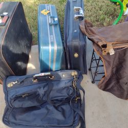 suitcases, garment bags