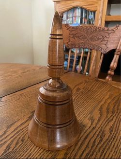 Vintage Wood Bell music box edelweiss