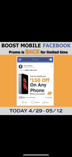 iPhone 6s FREE when you switch to BOOST.