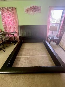Leather bed frame and head - Queen
