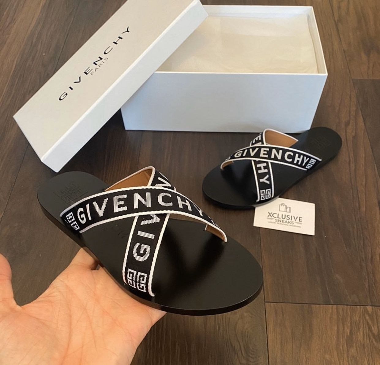 Givenchy Cross Slides Black