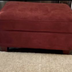 Burgundy Ottoman Great Condition Super Clean