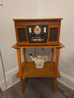 Victrola 6-in-1 Record Player & Bluetooth Stereo System with Matching Stand