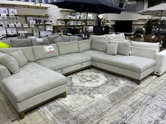 Thomasville Tavish fabric sectional with storage