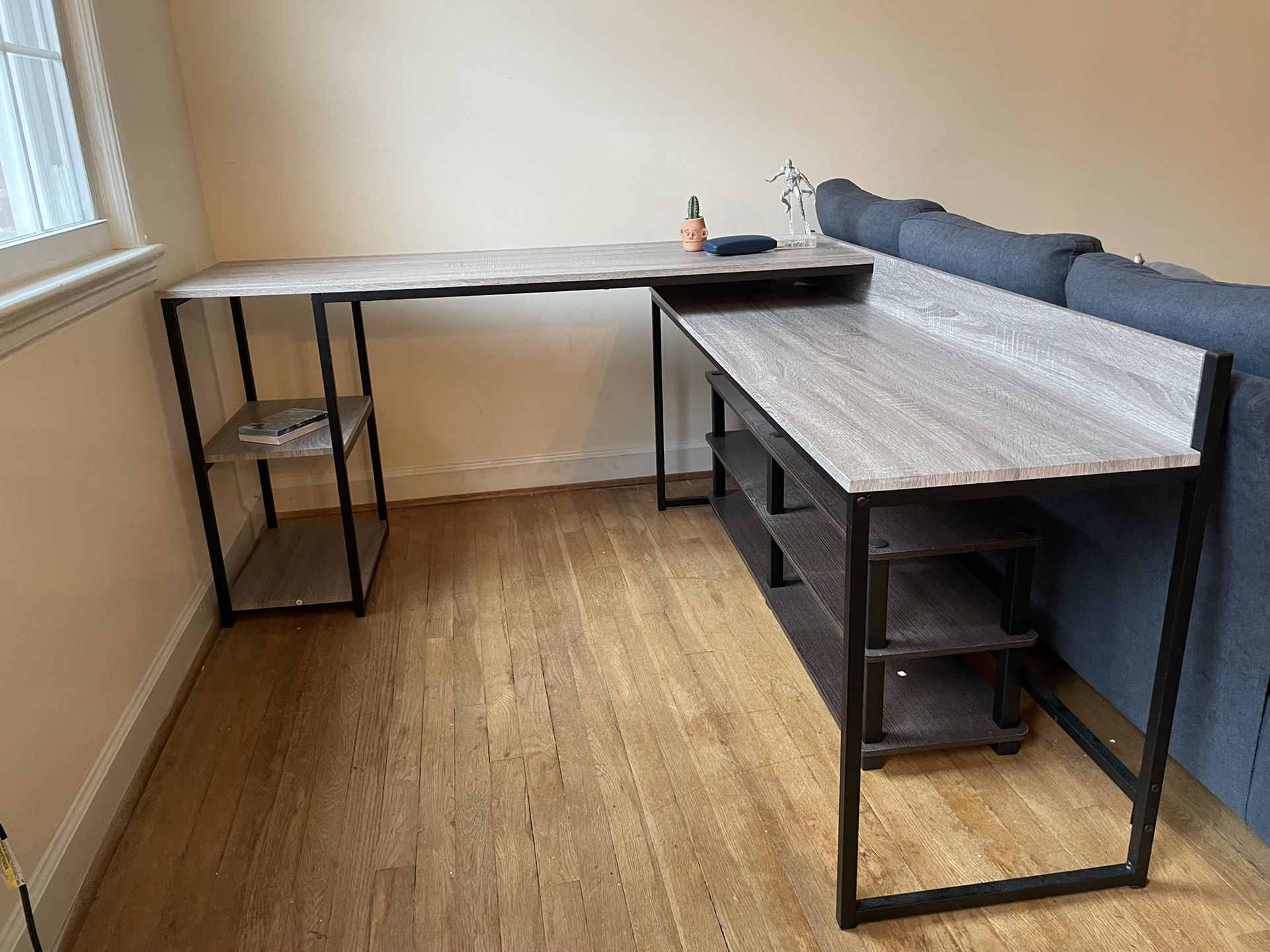Large Desk With Shelving