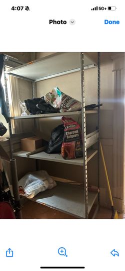 Metal storage shelf