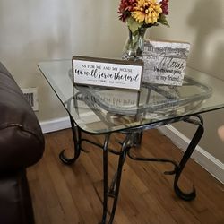2 Glass End Tables 