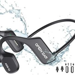 AHEYE Bone Conduction Headphones, IP68 Waterproof Swimming Headphones with 16GB MP3 Player & 8H Playtime, Bluetooth 5.3 Open Ear Headphones Sports Und