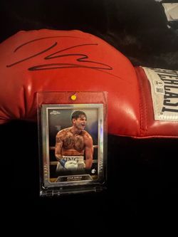 Ryan Garcia Signed Everlast Boxing Glove with Topps Chrome Card