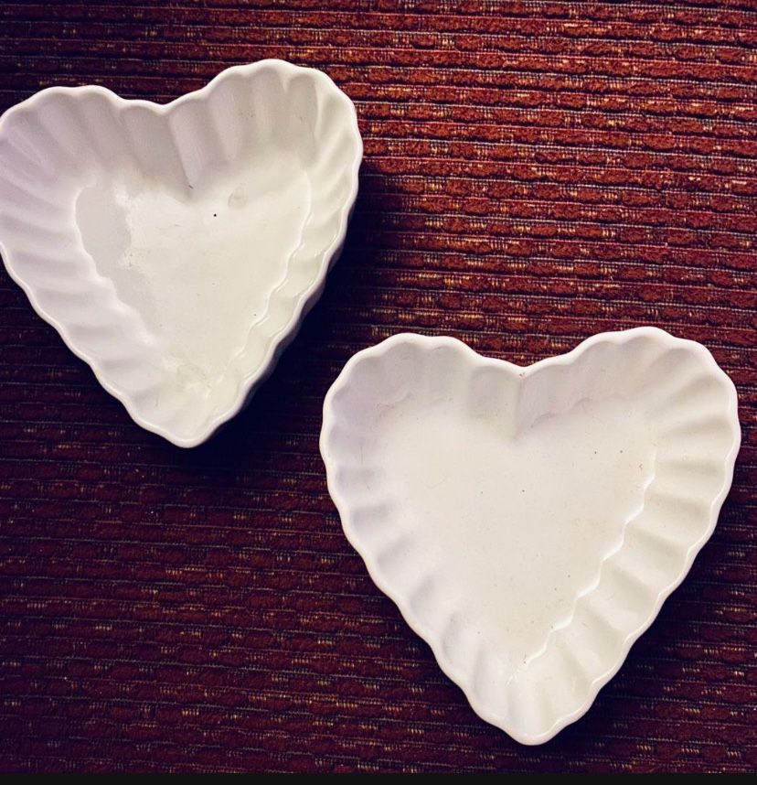 Two Heart-Shaped Valentine Dishes