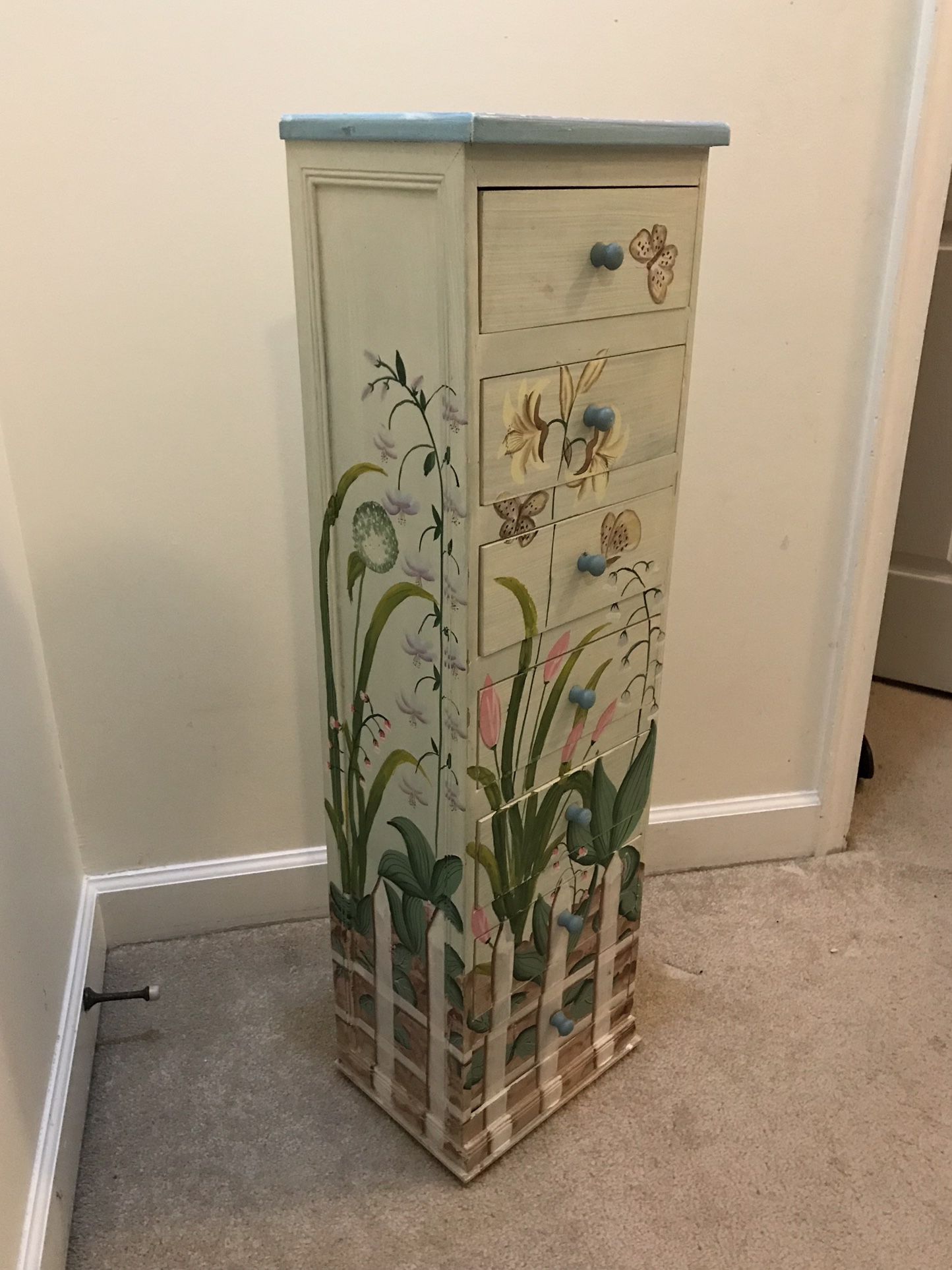  Wooden Drawer, Hand Painted 