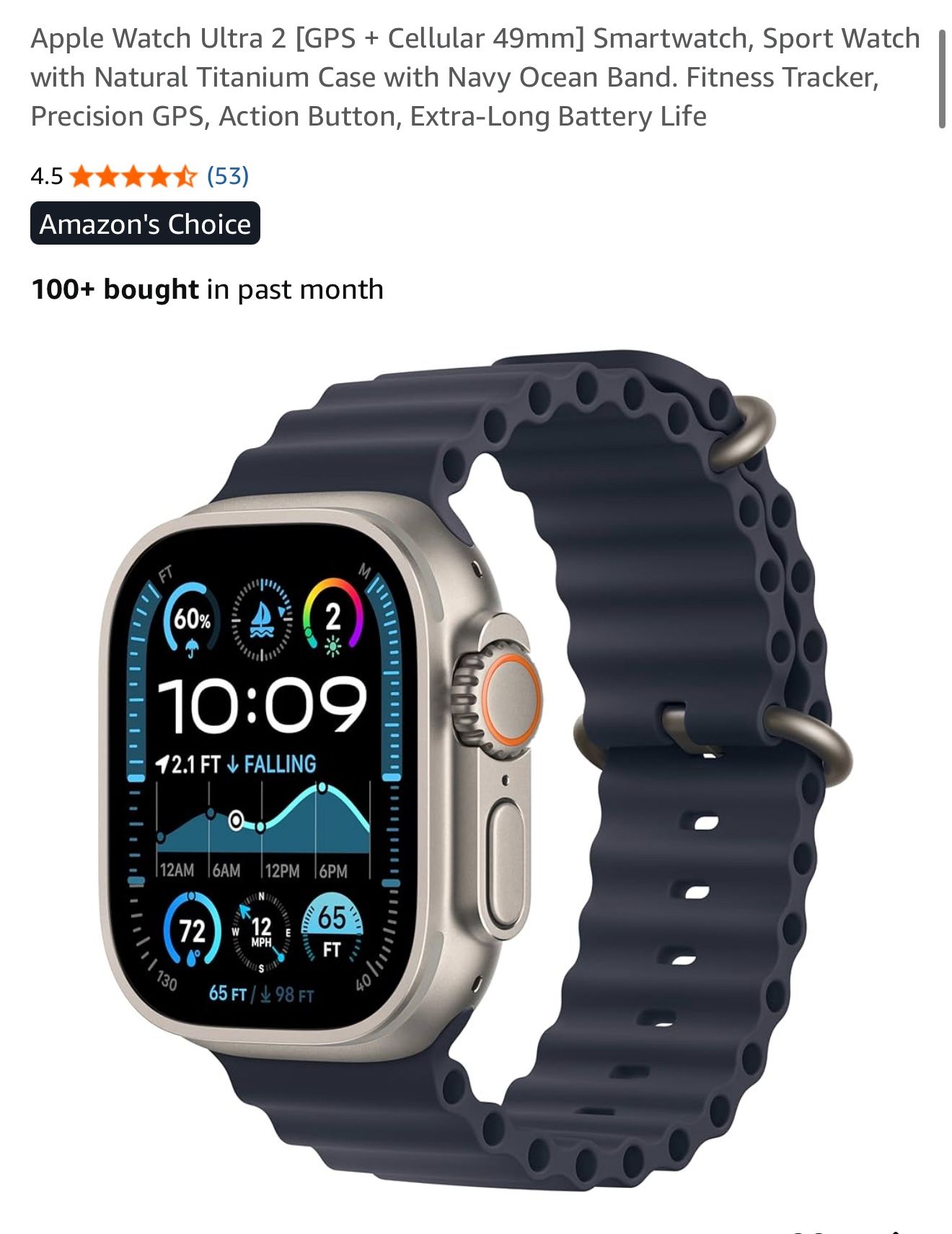 Apple Watch Ultra 2 [GPS + Cellular 49mm] Smartwatch