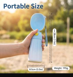 Dog Water Bottle,Leak Proof Dog Water Bottle Portable 15oz Blue