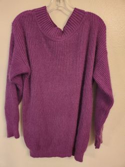Women's Small Vintage Purple Angora Sweater