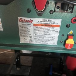 8” Grizzly Joiner With Spiral Head And Stand