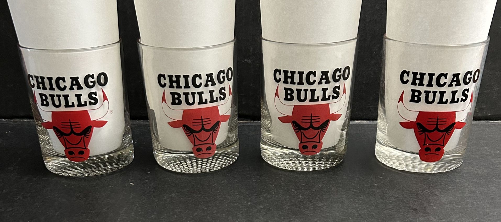 Set Of 4 Vintage 1977-78 Chicago Bulls Playoff Bound Tumblers
