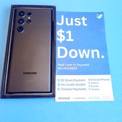 Samsung Galaxy S22 Ultra 128gb Unlocked FREE Smartwach/ Headphones. Pay $1 Today Rest in payments. NO CREDIT NEEDED FINANCING 